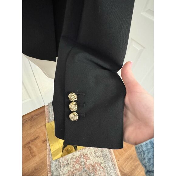 Express Womens Black Long Sleeve Button Front Military Style Jacket Size XS - Picture 4 of 7